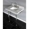 Kingston Brass 30X22 Marble Vanity Top W/ Acrylic Feet Combo, Marble/Nickel KVPB30MASQ6 - alternate 4